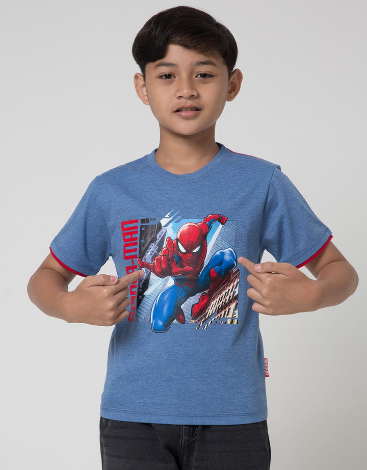Marvel  Short Sleeve T-Shirt Print Spiderman Jump City Full Body