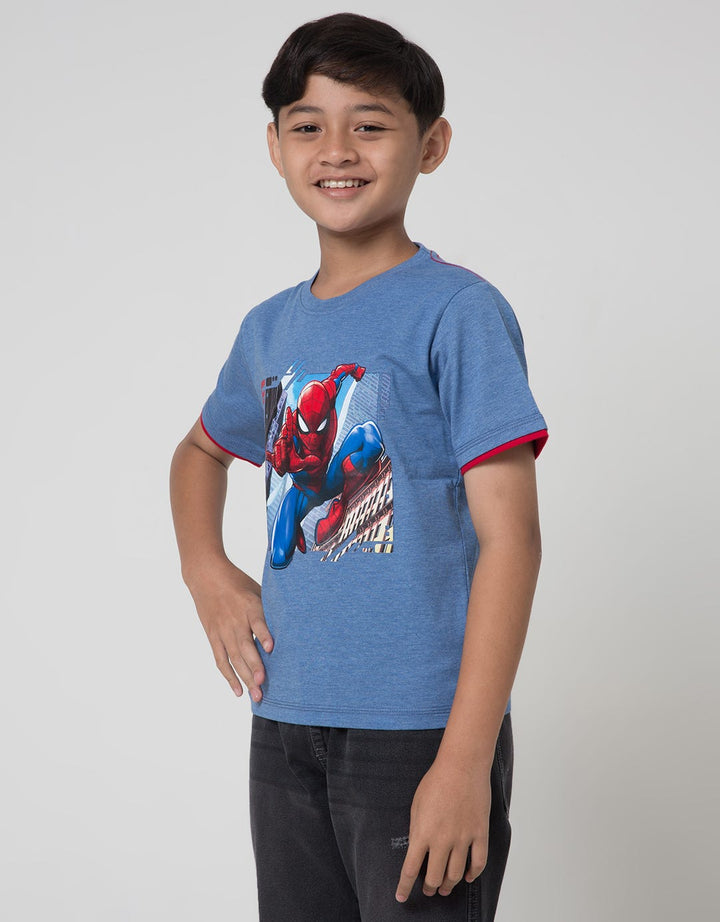 Marvel  Short Sleeve T-Shirt Print Spiderman Jump City Full Body