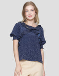 Edition Vruffle Blouse Lengan Pendek Wanita