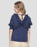 Edition Vruffle Blouse Lengan Pendek Wanita