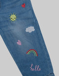Pipiniko Rainbow Patch Celana Denim Anak Perempuan