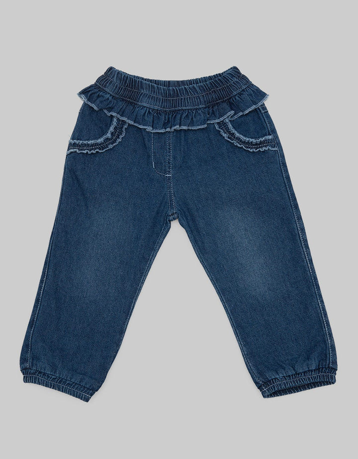 Pipiniko Ruffle Pocket Denim Pants