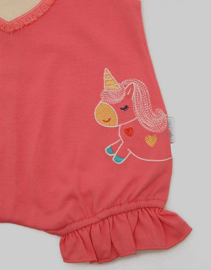 Pipiniko Unicorn Print Overall Anak Perempuan