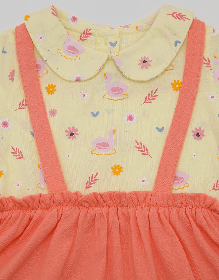 Pipiniko Swan Jersey Dress for Girls