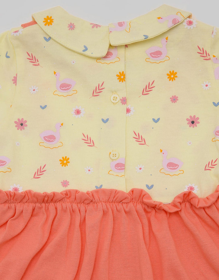 Pipiniko Swan Jersey Dress for Girls