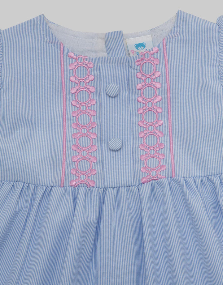 Pipiniko Chest Embroidered Dress for Girls