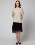 Connexion Lace Sleeve Kaos Wanita