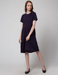 Connexion Short Sleeve Midi Dress Knit Tiered