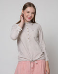 Triset Casual Waist String Blouse Wanita