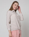 Triset Casual Waist String Blouse Wanita