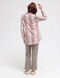 Triset Casual Plaid Motif Blouse