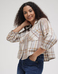 Triset Casual Plaid Motif Blouse