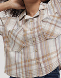 Triset Casual Plaid Motif Blouse