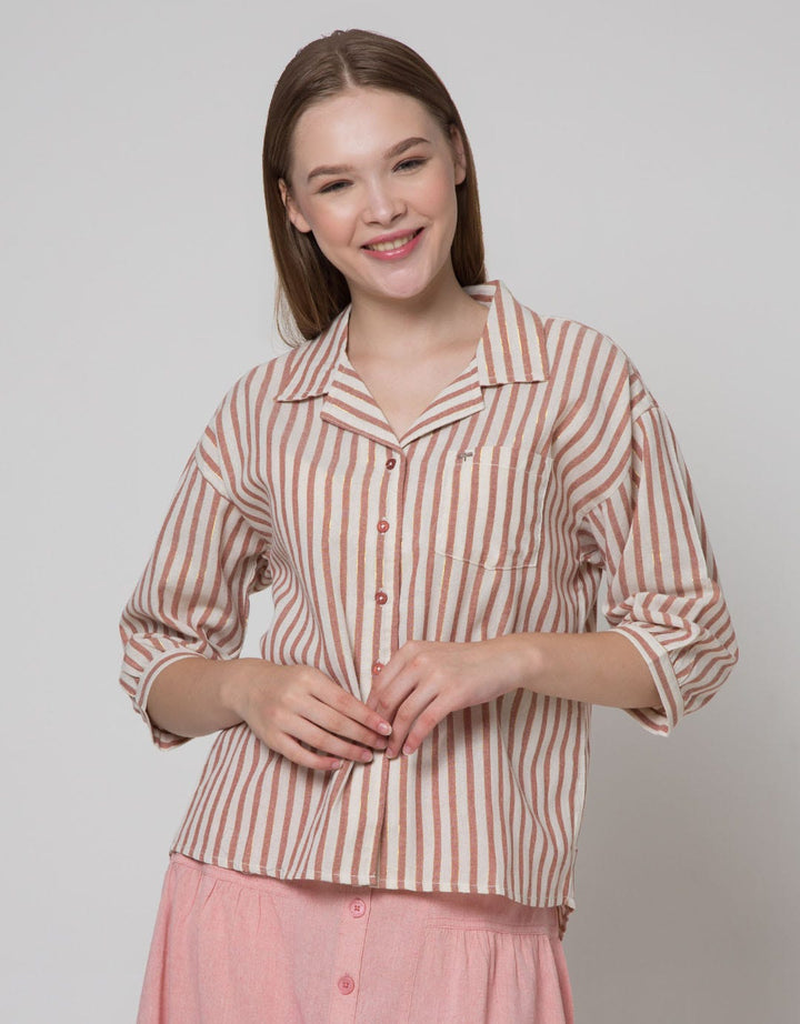 Triset Casual Blouses Full Stripe