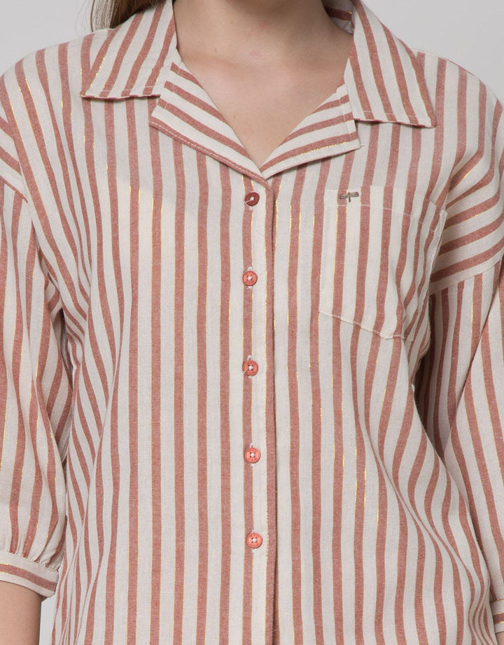 Triset Casual Blouses Full Stripe