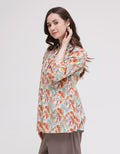 Triset Ladies Leaf Texture Blouse Wanita