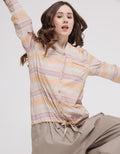 Triset Ladies Stripe String Blouse Wanita