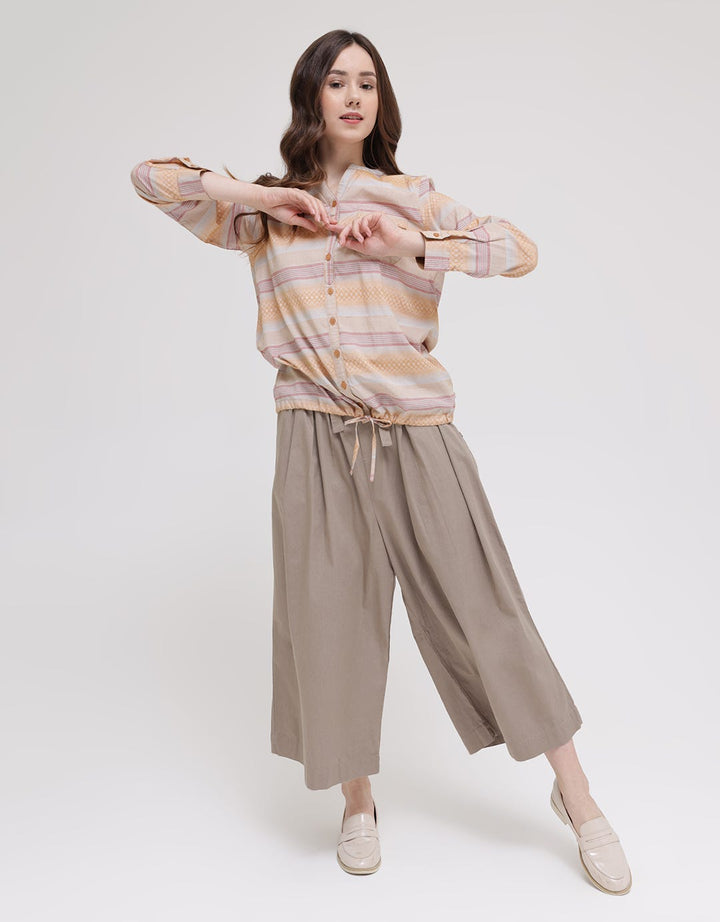 Triset Ladies Stripe String Blouse Wanita