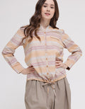 Triset Ladies Stripe String Blouse Wanita