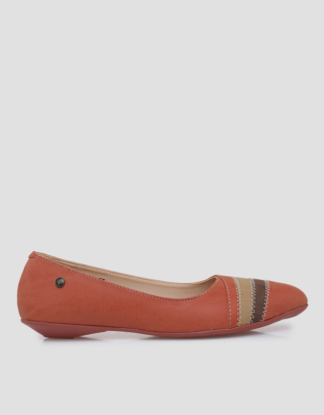 Triset Contrast Stitching Sepatu Flat Wanita