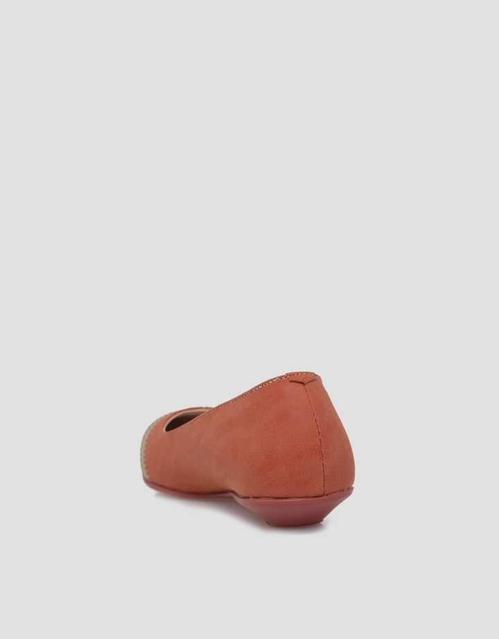 Triset Contrast Stitching Sepatu Flat Wanita