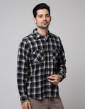 Details Long Sleeve Shirt Flannel Checks Kmi417