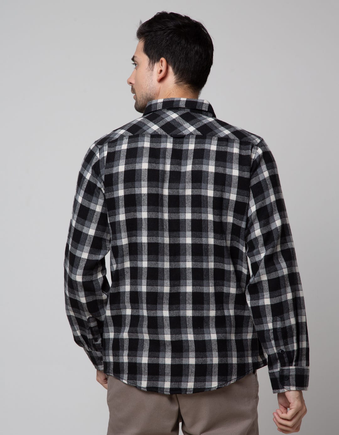Details Long Sleeve Shirt Flannel Checks Kmi417