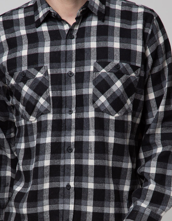 Details Long Sleeve Shirt Flannel Checks Kmi417