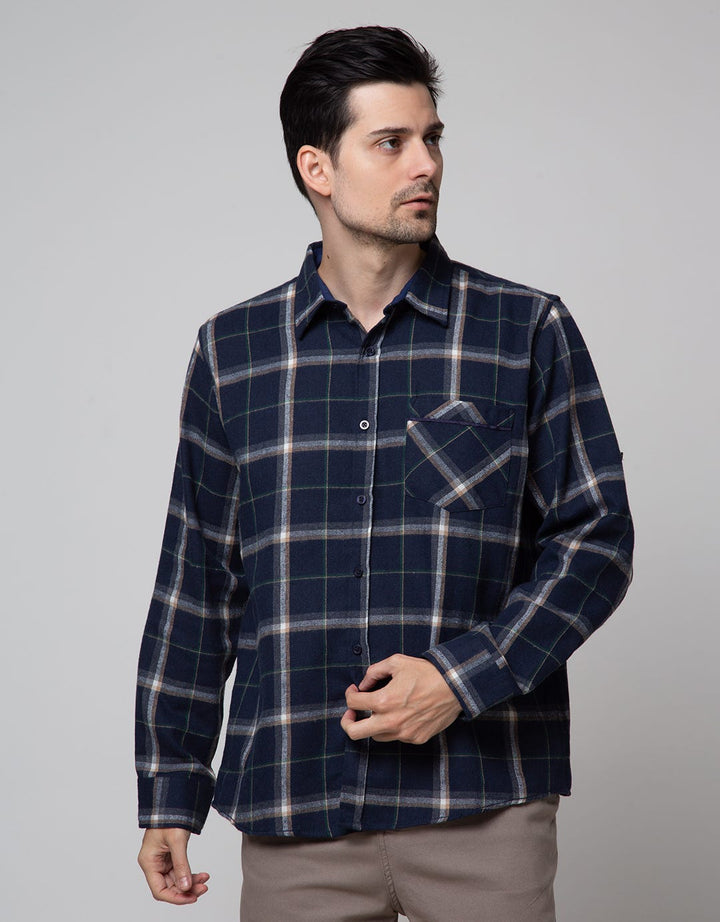 Details Long Sleeve Shirt Flannel Checks