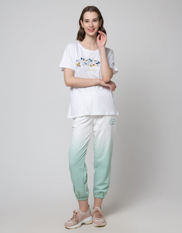 Nevada Long Pants Terry Print Gradation Good Things Are Coming