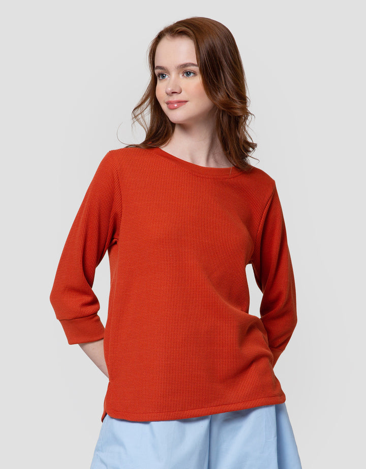 Connexion Waffle Plain Kaos Wanita