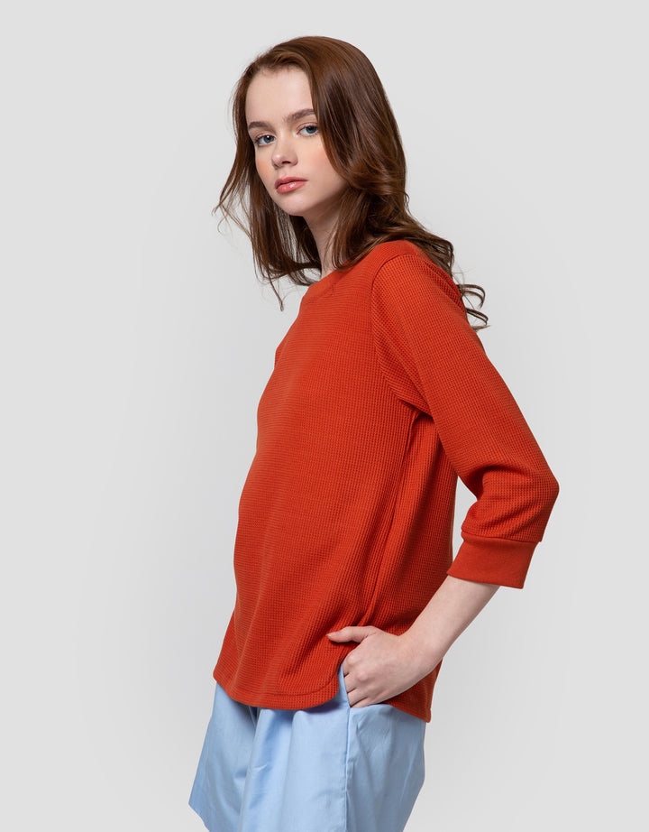 Connexion Waffle Plain Kaos Wanita