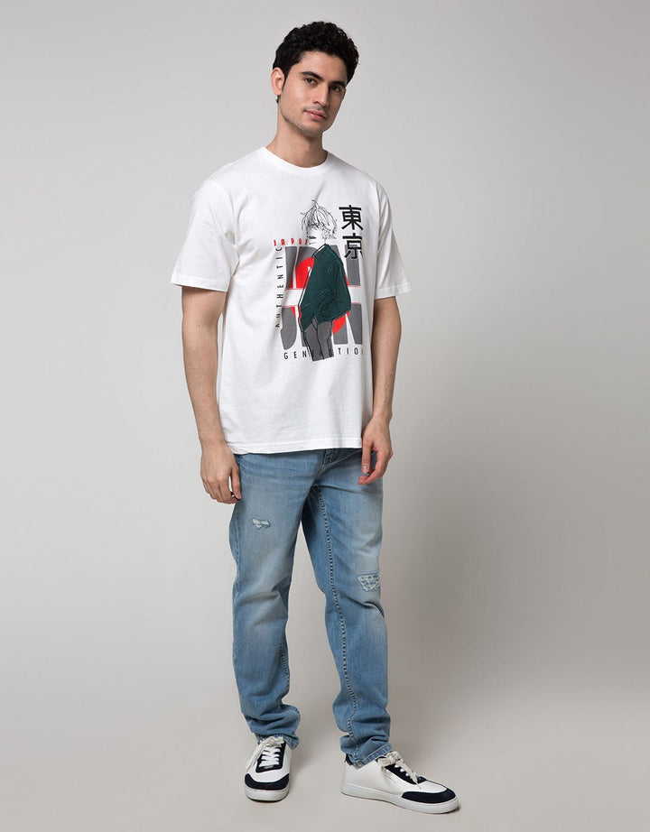 American Jeans Anime Print Kaos Pria