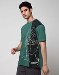 American Jeans Men's Short Sleeve T-Shirt Anime Print Tee