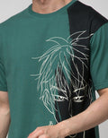 American Jeans Men's Short Sleeve T-Shirt Anime Print Tee