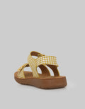 Little M Ankle Strap Pladi Motif Sandals Girls