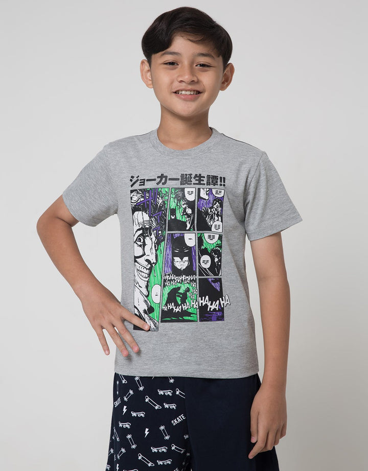 Character Short Sleeve T-Shirt Print Batman Anime Joker Laugh