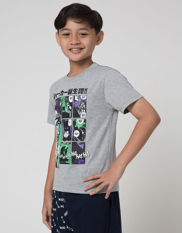 Character Short Sleeve T-Shirt Print Batman Anime Joker Laugh