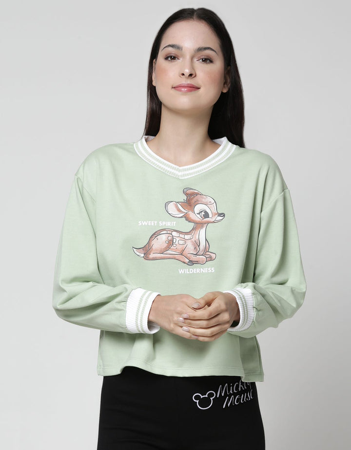 Disney Bambi V Collar Sweatshirt