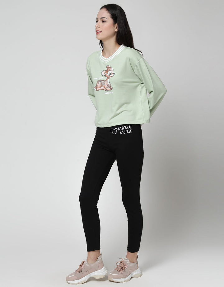 Disney Bambi V Collar Sweatshirt