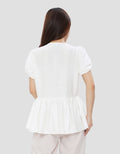 SUKO PEPLUM FRONT TIE BLOUSE WANITA