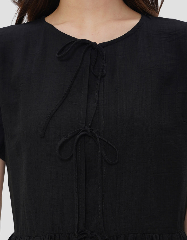 SUKO PEPLUM FRONT TIE BLOUSE WANITA