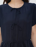 SUKO PEPLUM FRONT TIE BLOUSE WANITA