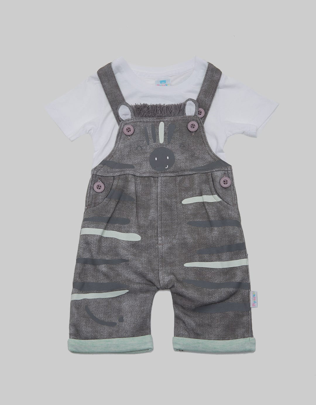 Pipiniko Overall Novelty Zebra