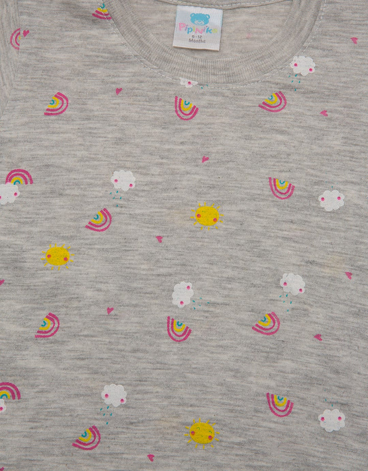 Pipiniko Sunshine Print Kaos Anak Perempuan