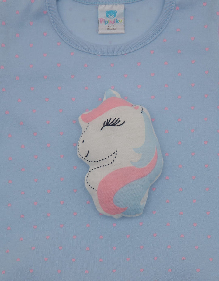 Pipiniko Puff Unicorn Set Pakaian Anak Perempuan