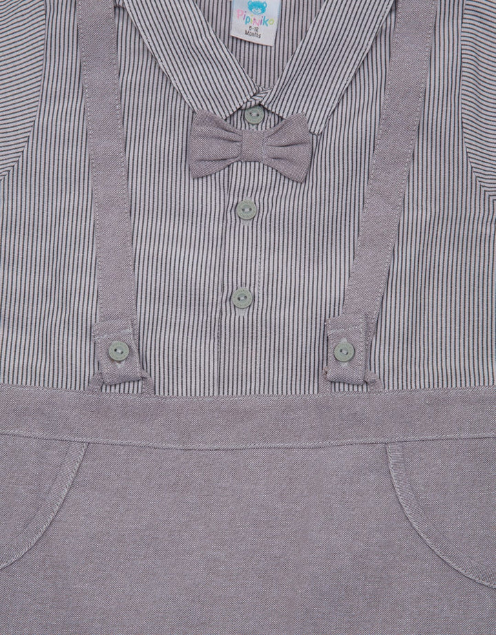 Pipiniko Romper Formal Grey