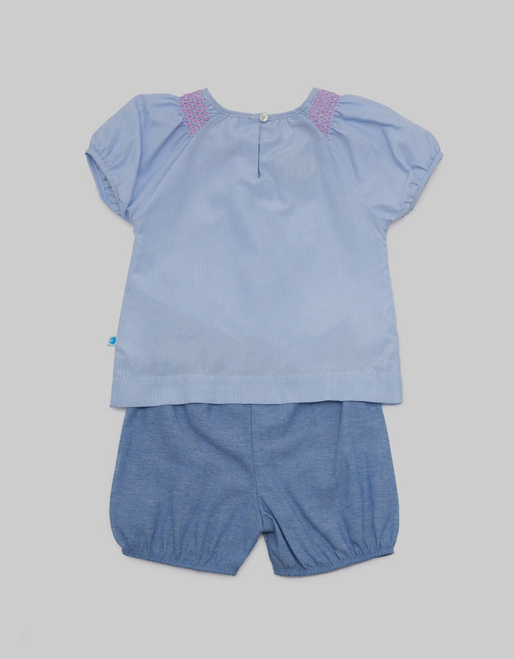 Pipiniko Smock Short Set Girls Clothing