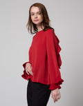 Edition Back Layer Wide Blouse for Women