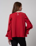 Edition Back Layer Wide Blouse for Women